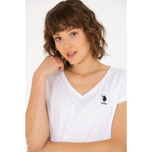 U.s. Polo Assn. Kadın Beyaz T-Shirt